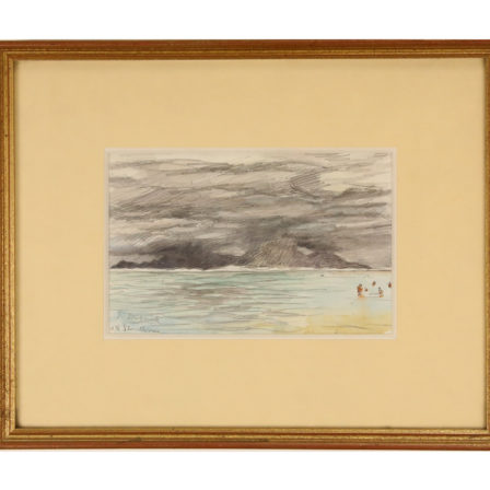 DUBRUSK - Aquarelle signée et datée 1982