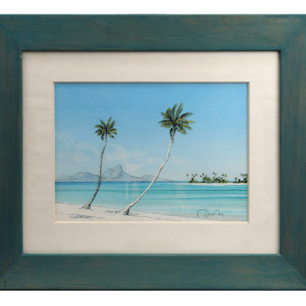 Jean DUDAY - Aquarelle signée "Bora Bora"