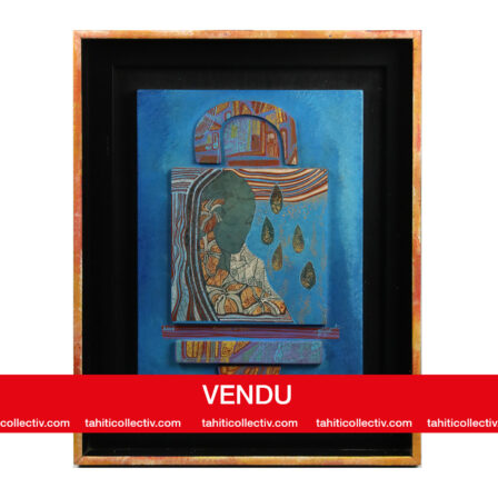 Bruno CURET - Peinture sur bois "Poussière de temps" signée