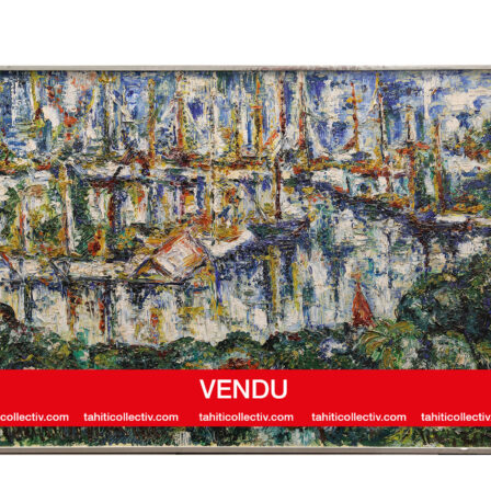 Nicolaï MICHOUTOUCHKINE - Huile sur pinex signée "Dans le port"