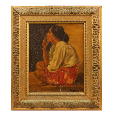 BURKHOLDER - Huile sur panneau signé et daté 1925 "La Marquisienne"