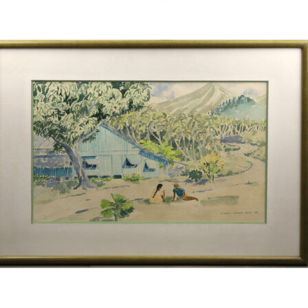 Maryse NOGUIER - Aquarelle signée "Moorea 1989"