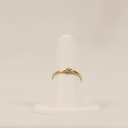 Solitaire or et diamant