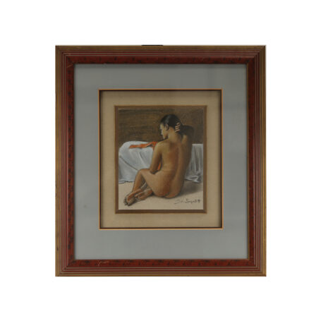 Jean Louis SAQUET - pastel sur papier "nu"