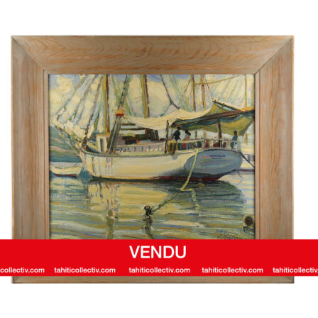 L Nielsen - Huile sur toile signée et datée "Manureva" 1933