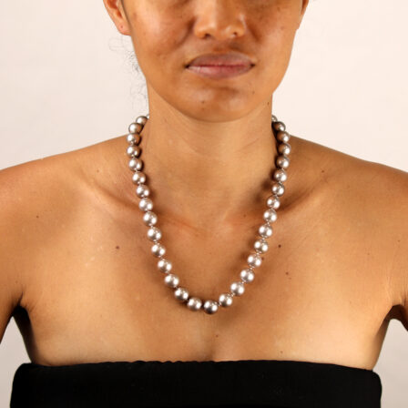 Choker 39 perles light cherry - Robert WAN