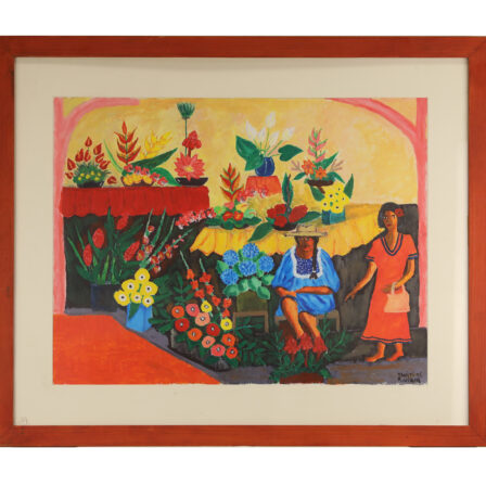 Raymond VIGOR - "Les hortensias bleus"