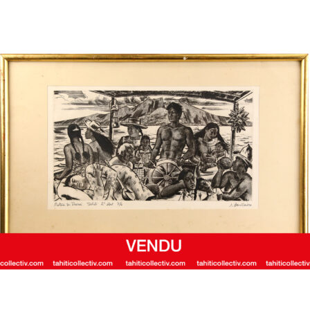 BOULLAIRE - Litho. 5/6 "retour du Tiurai" signée