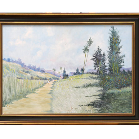 RUI JUVENTIN - Huile sur toile "Atimaono 1920"