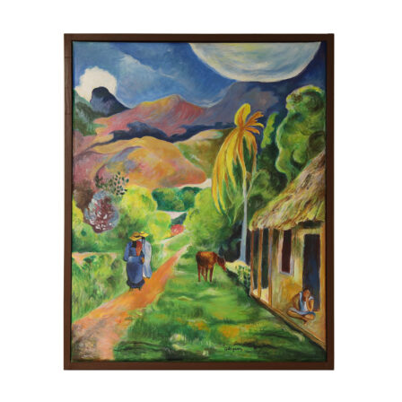 Gilles LE GUEN - Hommage à Gauguin, huile sur toile signée