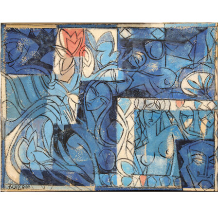 Henri CROCQ - Grande toile signée et datée 1988