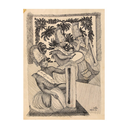 MILLON - Encre de chine signée et datée 1970
