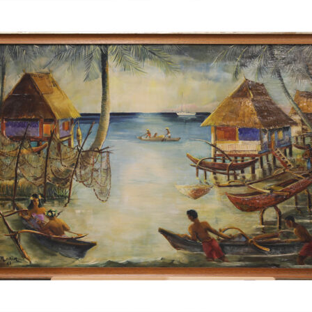 P. MARIN - Huile sur toile signée et datée 1961