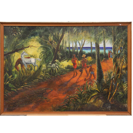 P. MARIN - Huile sur toile signée (Année 1960)
