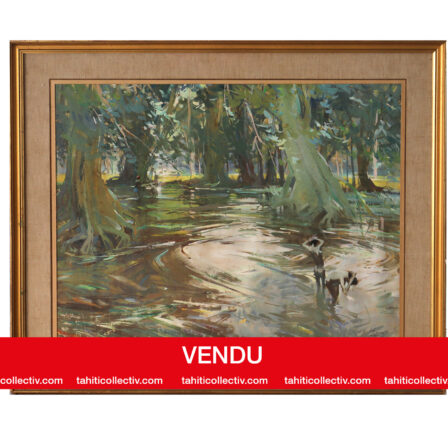 Guy HUZE - Aquarelle sur papier signée et située Tahiti