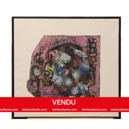 Ladislas KIJNO - Papier froissé signé "Les Marquises" 1990