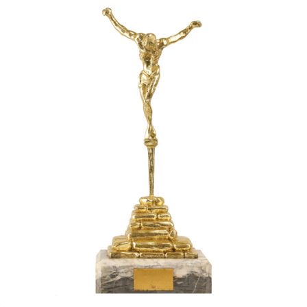 Salvador DALI - "Christ de St Jean  de la Croix" bronze patine or 24 K - 12/150