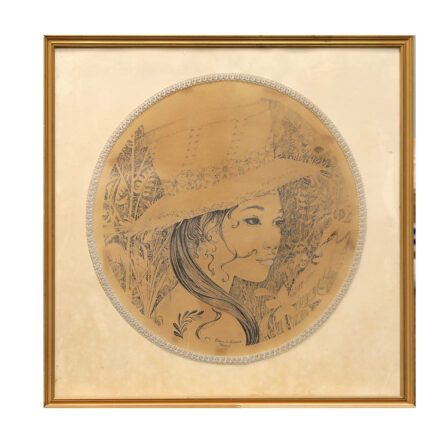 Eliane DE GENNES - Encre de chine encadrée et signée