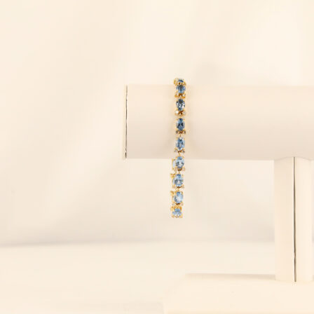 Bracelet Topazes bleue, or 18K et zircons
