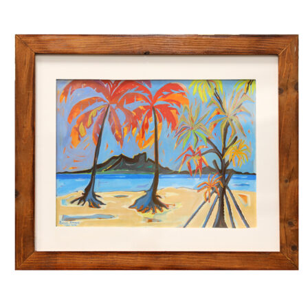 Rosine TEMAURI MASSON - Aquarelle signée et située Bora Bora