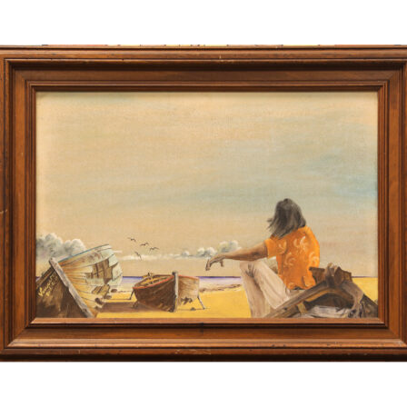 SEYMOUR - Huile sur toile signée , datée et située Tahiti 1981