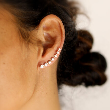 Boucles d'oreilles tout diamants