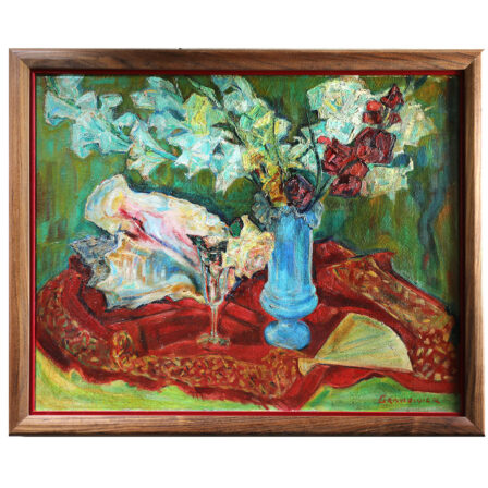 René GRANDIDIER - Huile sur toile "Nature morte" 1958