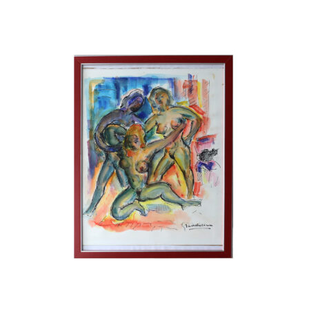 René GRANDIDIER - Aquarelle sur papier signée "Nu 7"