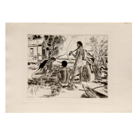 BOULLAIRE - Gravure signée "Mahina a tai" 62/80