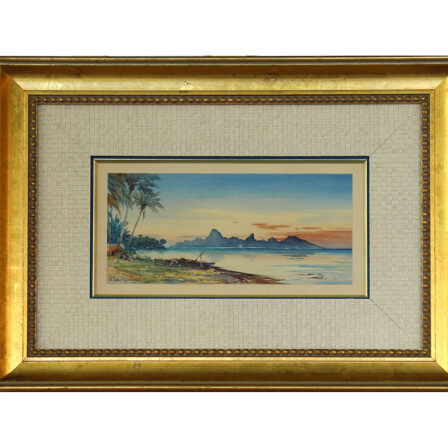 William Allister MAC DONALD - Aquarelle signée "plage de Faa'a"