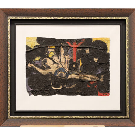 Ladislas KIJNO - Papier froissé "1989, d'après les rythmes de GAUGUIN"