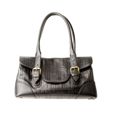 BURBERRY - Sac à main cuir noir