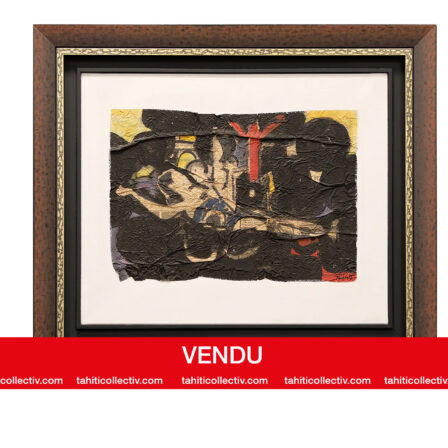 Ladislas KIJNO - Papier froissé "1989, d'après les rythmes de GAUGUIN"