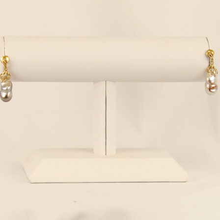 Boucles d'oreilles gros keishis et or 18K