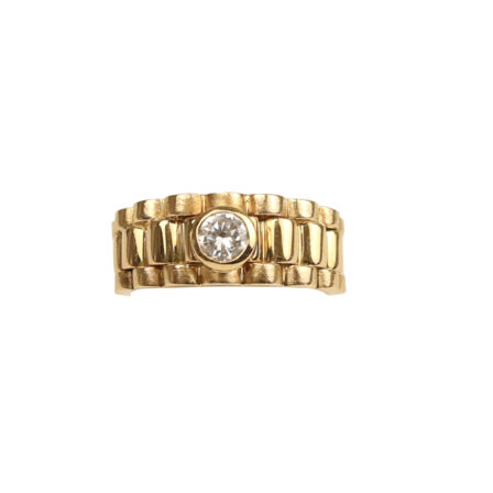 z_ Bague pour homme maille "président" avec diamant environ 1 carat