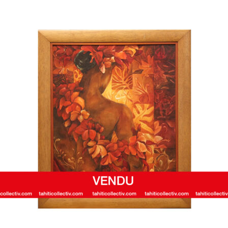 MOV - Huile sur toile grand format signée "A fleur de peau"