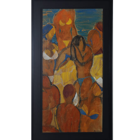 Marc RAMBEAU - "Les baigneuses" Huile sur toile signée