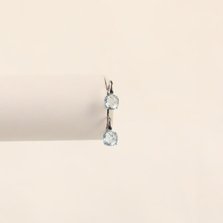 Dormeuses pierres fines et or blanc 18K