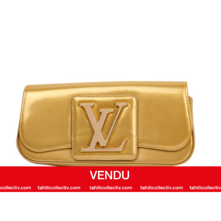 LOUIS VUITTON - Pochette en cuir verni jaune