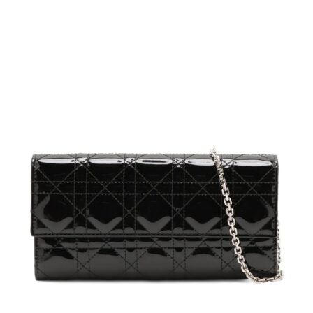 DIOR - Pochette en cuir verni Lady DIOR