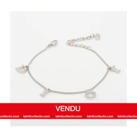 DIOR - Bracelet strass et argent