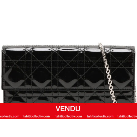 DIOR - Pochette en cuir verni Lady DIOR