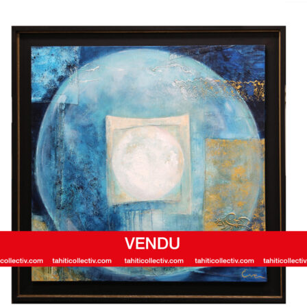 Eve FOUQUET - Huile sur toile grand format signée "Pleine lune"