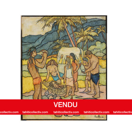 François RAVELLO - Huile sur panneau signée et datée 1985 "Noera"
