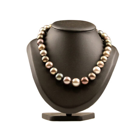 Choker de perles de Tahiti rondes de 12 à 16 mm multicolores