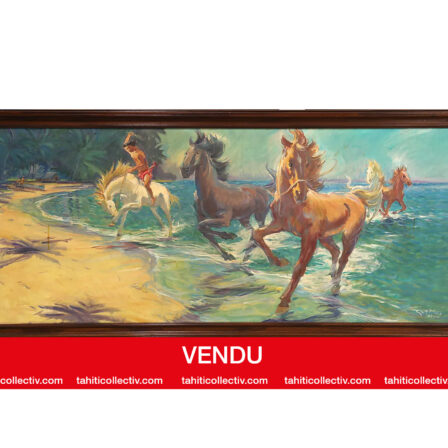Guy HUZE - Huile sur toile signée, grand format (194X95 cm)