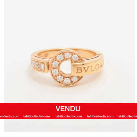 BVLGARI - Bague or jaune et diamants