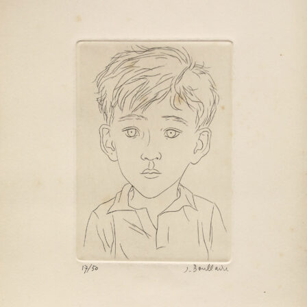 BOULLAIRE - 17/50 - signée, annoté "Gilles, 1942, burin"