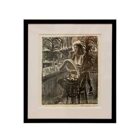 Peter HEYMAN - Gouache noir signée