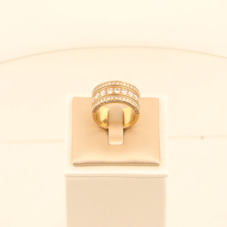 Bague d'éternité Katharine en or jaune 18 carats avec diamants 3 ct. environ